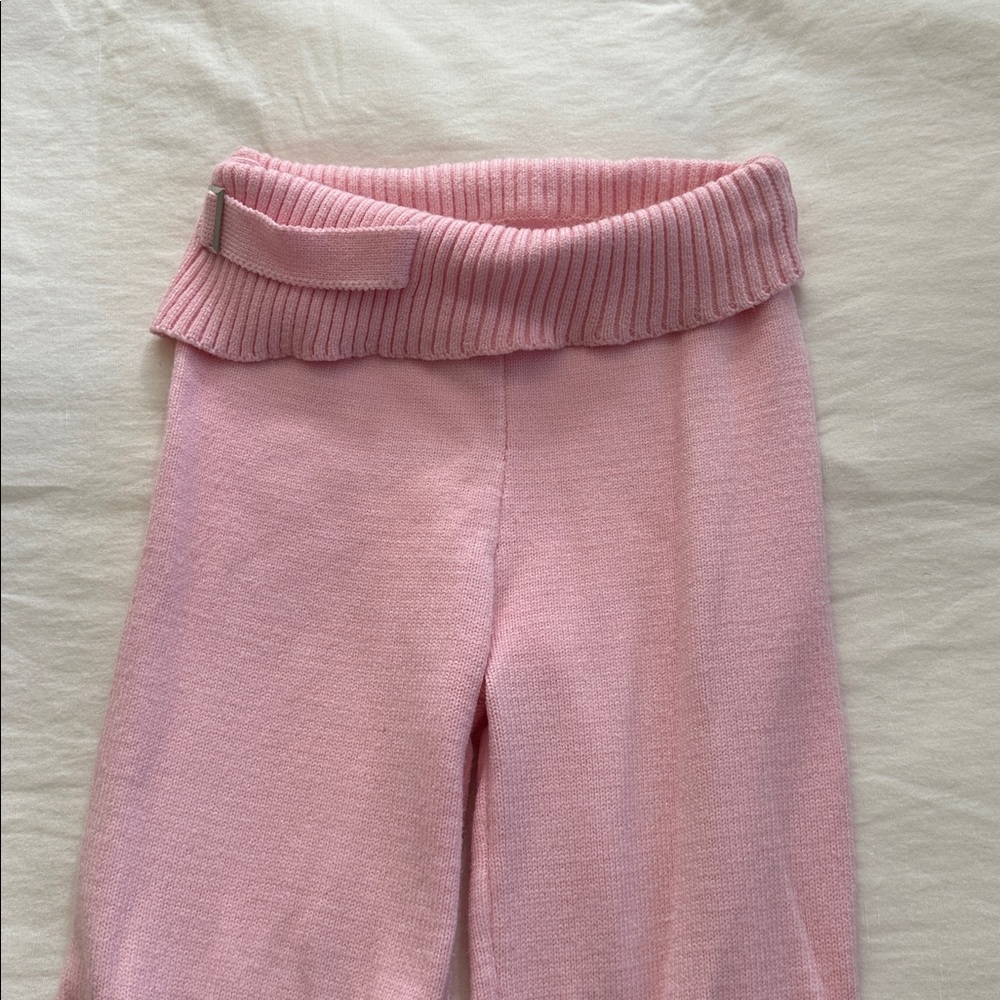 Frankie’s Bikinis Pink Knit Pants